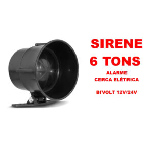 Sirene 6 tons 12v e 24v , alarmes automotivos, residenciais e cercas elétricas (só ligar no 12v ou 24v que toca)