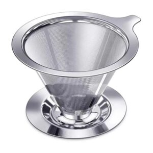 Filtro Coador De Café Inox 304(102) Grande Reutilizável