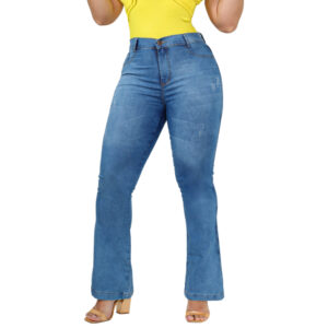 Calças Jeans Flare Feminino com Elastano Modelagem que Levanta o Bumbum e Garante Conforto