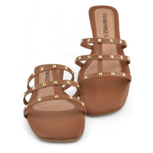 Rasteirinha Feminina Tiras Spike Sandália Rasteira Leve Chinelo Casual Confortável Moda