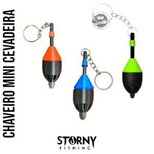 Chaveiro Bóia Cevadeira Miniatura 8,5cm Verde Neon Storny Fishing