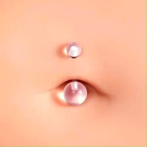 Piercing de Umbigo Transparente Silicone Flexíveis 1 Unidade