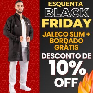Jaleco Slim Masculino zíper, Em Oxford. BORDADO GRÁTIS