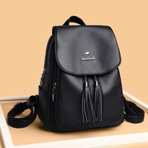 Mochila Feminina Média De Qualidade De Costas Em Couro Sintético cangurus S2319 LING