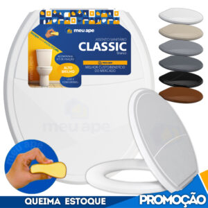 Assento Sanitário Tampa Vaso Almofadado Classic Oval Redondo Deca Celite Logasa Incepa