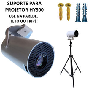 Suporte para Projetor HY300 – Instale no Teto, Parede ou em Tripé 1/4 Rosca