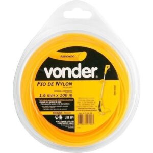 Fio De Nylon Para Roçadeira 2mm X 100m Redondo Vonder Cor Amarelo