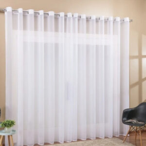 Cortina Voal 5,00 X 2,80m Sala Luxo Conforto Toque Suave