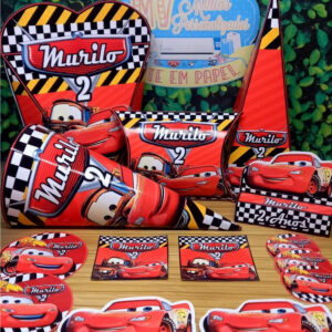 Kit festa Carros 170 itens com nome e idade – Lembrancinhas Personalizadas personalizados festa envio rapido!