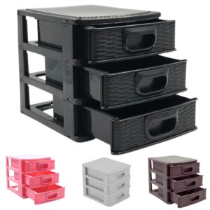 Gaveteiro Organizador De Mesa Micro Porta Tudo – 3 Gavetas