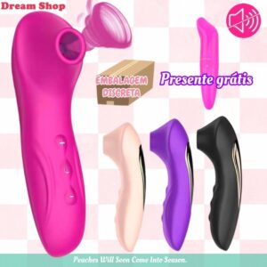 Vibrador Estimulador Sugador de Clitóris e Mamilo Recarregável 10 frequências