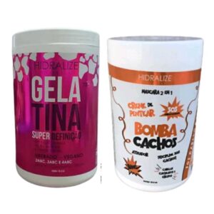 Gelatina Capilar + Creme de Pentear Bomba de Cachos Super Definição 1kg