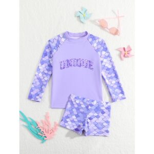 HT VEST Conjunto de Praia Infantil com Proteção UV e Estampa Divertida 2024 I3118