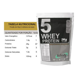 Whey Protein 5w infinity 2kg isolado concentrado e hidrolizado