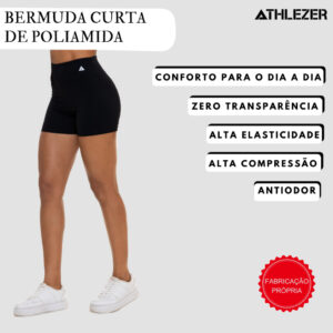 BERMUDA CURTA DE POLIAMIDA CINTURA ALTA 5001-A-C7