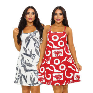 Kit 2 Vestido Feminino Soltinho Alcinha – Estampados