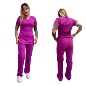 Conjunto Scrub Pijama Cirúrgico Verona Tonic Lilás Toque geladinho