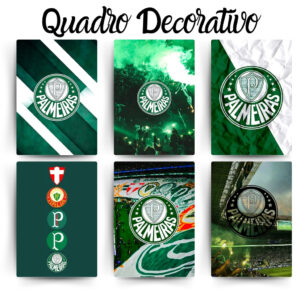 Placa Quadro Decorativo Palmeiras Futebol Decoração Quarto Sala Time do Coração Jogo Mancha Verde