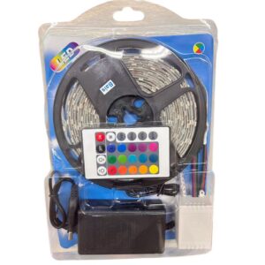 Fita LED 5050 LULTRA RGB 5M 300 LEDS FITA + CONTROLE + FONTE12V3A | 16 CORES IP20 Pronta Entrega Para Decoração Festa