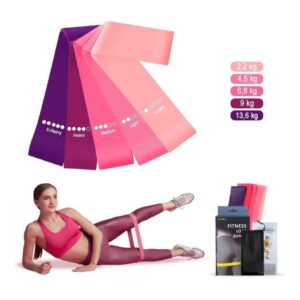 Kit 5 Mini Bands Faixas Elásticas Para Exercício Academia Musculação Theraband
