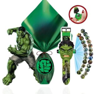 Kit Ovo De Páscoa Hulk 250gr Infantil Relogio Projetor Vingadores