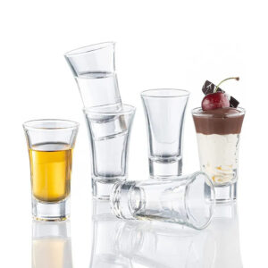Copo Shot Whisky Tequila Licor Pinga Cachaça Degustação Grande 70ML Jogo com 6 Unidades