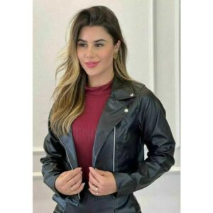 Jaqueta de corinho feminina Moda inverno com Zíper Casaco Tendencia
