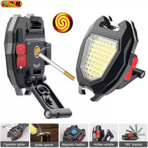 Chaveiro Multifuncional Com Abridor e Lanterna LED Portátil USB Com 3 Modos de Iluminação MT047 MT154
