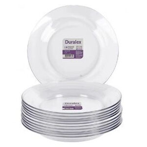 Conjunto 4 Pratos Duralex Astral Fundo Transparente – Resistente