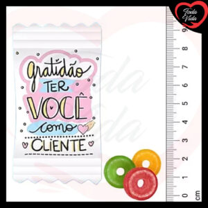450 Balas Personalizadas ( Gratidao ter voce como Cliente )