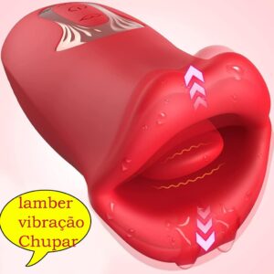 Vibrador Chupador De Língua De Brinquedo Sucção Mamilo Feminino Rosa 3D Estimulador Sem Fio Massajador Anal Love Sex Toys Clitoris Suck