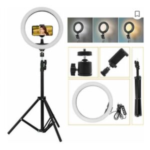 Ring Light Led Iluminador 26cm com Tripé 2.10m o mais Completo
