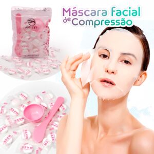 Máscara facial DIY, skincare, natural, hidratante, compressa, reutilizável de Algodão 24 peças.