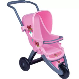 Carrinho De Boneca Rosa 03 Rodas Passeio Bebê Reborn – Super Toys