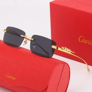 2023 Óculos De Sol De Luxo Cartier Square Ladies Designer Vintage Marca De Masculinos E Femininos Gradient UV400 .