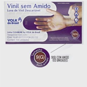 Luvas Transparente de vinil com amido