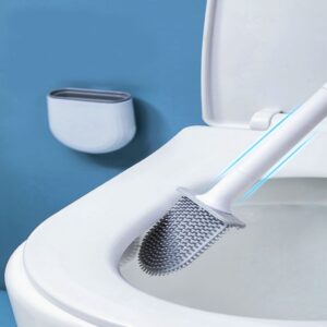 Escova Sanitária Quadrada Limpeza Banheiro Parede Silicone privada suporte