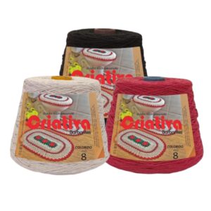 Kit 3 Unidades Barbante Criativa 500g N.º 8