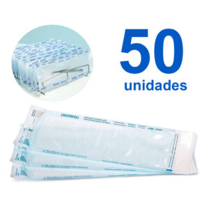 Envelope auto selante esterilização auto clave 09x23cm 50 unidades