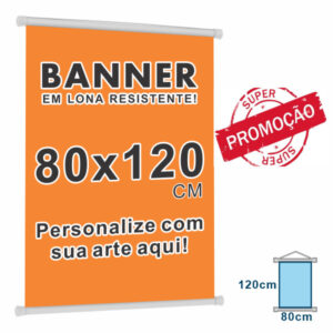 Banner Personalizado 80x120cm na promoção (Sua arte aqui)