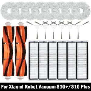 Xiaomi Robot Vácuo S10 +/S10 Plus B105 Compatível Para Peças De Reposição Acessórios Escova Lateral Principal Pano Mop Rag Filtro Hepa