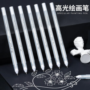 1 Pcs Caneta Highlighter Art De Papelão Preto Branca Grafite Pintura Papelaria Simples Manual