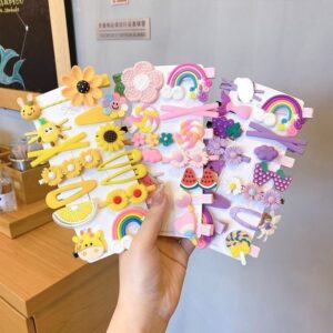 Kit 28 Presilha/Tic Tac/Bico de Pato de cabelo Rabico infantil Presente de dia das crianças