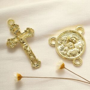 Entremeios Para Terço + Crucifixos Para Terço Sagrada Família Alta Qualidade Atacado