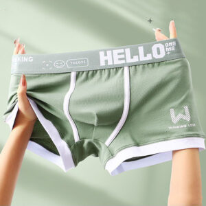 Cueca De Algodão Convexo U Respirável boxer Homem Masculina sexy Mais Tamanho