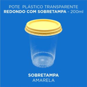 Potes Com Tampas Vermelhas PCT 25 UN (200 ml)