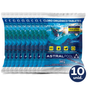 Kit 10 Pastilhas Tablete de Cloro Para Limpeza de Piscina 5 em 1 – 200g Astral Pool