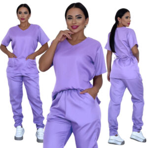 Pijama Hospitalar Feminino Slim e Plus Size Cirúrgico Scrub Acinturado Amarrar Varias Cores