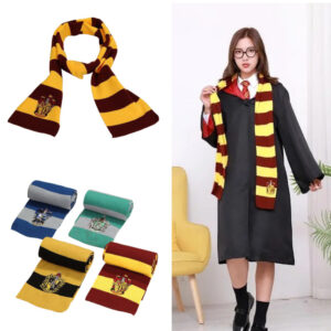 Meninos Meninas Novidade Estilo Cachecol Cosplay Soft HP Magic School Badge Halloween Party