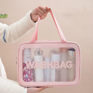 Necessaire Organizador WashBag Grande Multiuso Viagem a Prova de Água Transparente